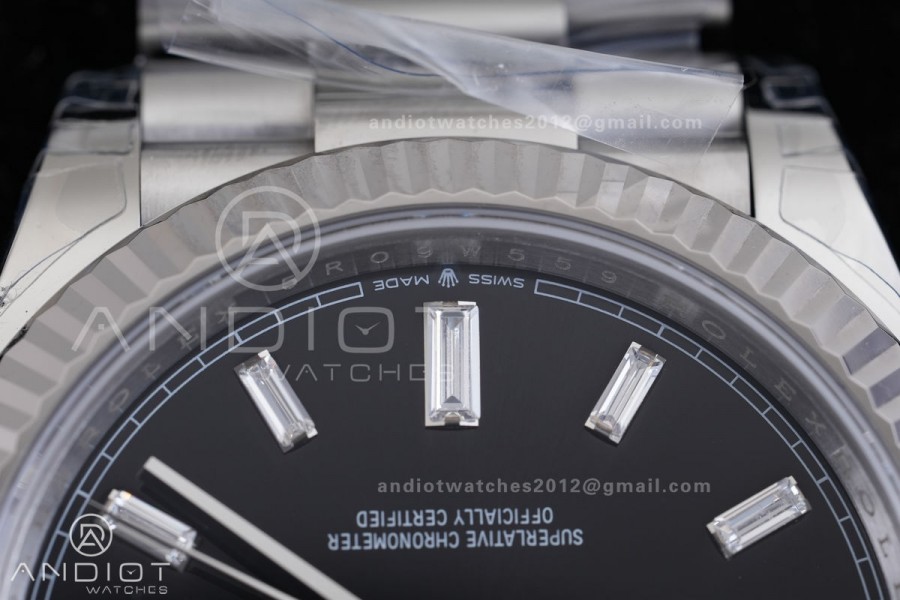 Day Date 228239 40mm Gain Weight V2 VSF 1:1 Best Edition Black Dial T Diamond Marker On President Bracelet DD3255