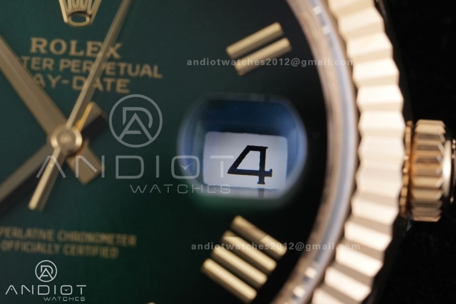 Day Date 228238 40mm 904L YG VSF 1:1 Best Edition Green Ombre Roman Dial On YG President Bracelet DD3255