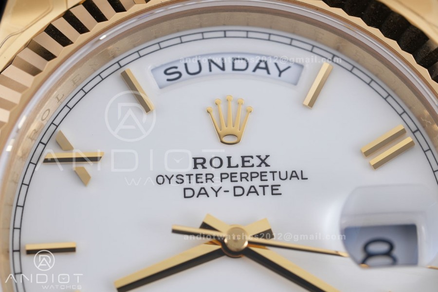 DayDate 40 228238 VSF 1:1 Best Edition White Roman Dial on President Bracelet VS3255