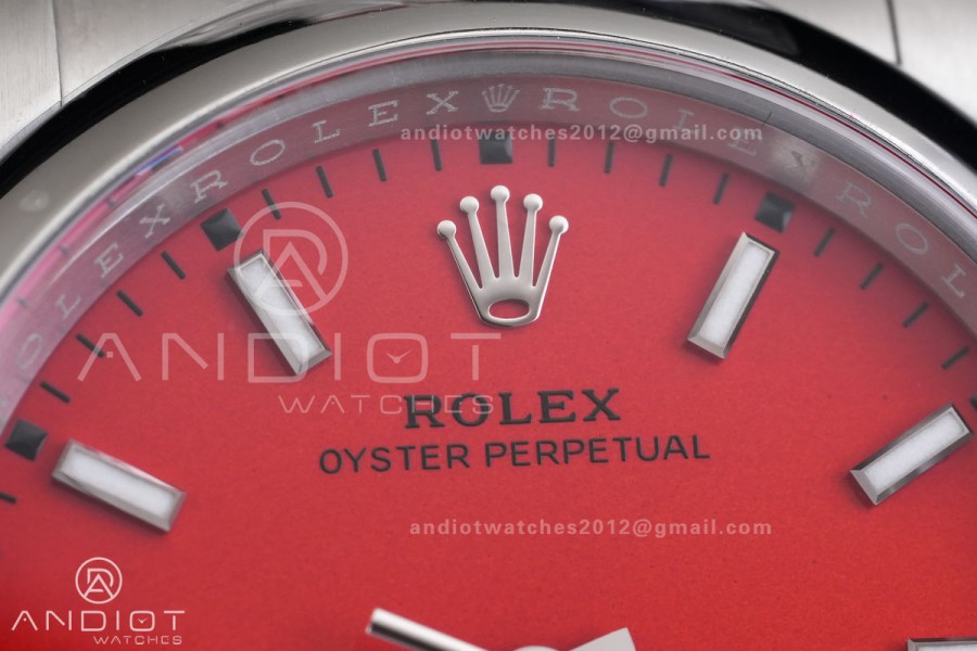 Oyster Perpetual 126000 36mm VF 1:1 Best Edition 904L Steel Red Dial DD3230