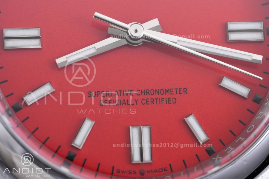 Oyster Perpetual 126000 36mm VF 1:1 Best Edition 904L Steel Red Dial DD3230