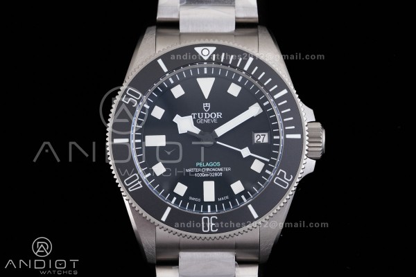 Pelagos M2543C1A 43mm Black Ceramic Ti V2 ZF 1:1 Best Edition Black Dial On Titanium Bracelet A2824