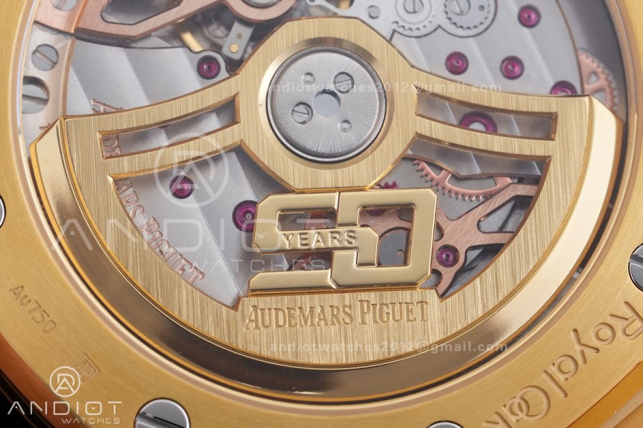 Royal Oak 39mm 16202 50th YG ZF 1:1 Best Edition YG Smoked Dial On YG Bracelet A7121