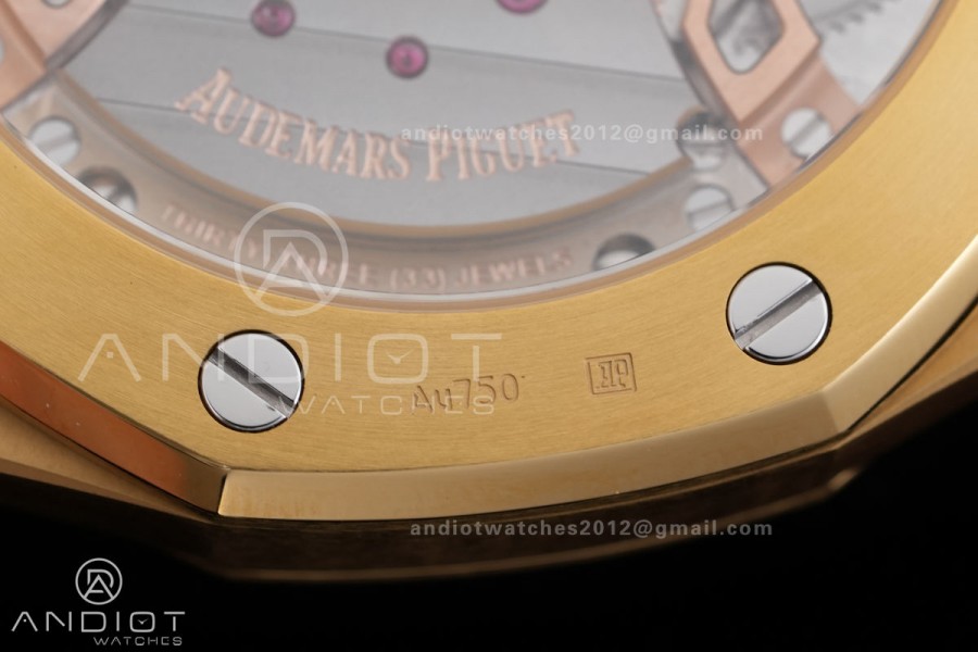 Royal Oak 39mm 16202 50th YG ZF 1:1 Best Edition YG Smoked Dial On YG Bracelet A7121