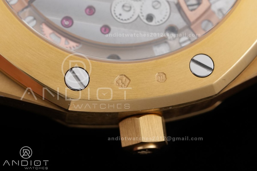 Royal Oak 39mm 16202 50th YG ZF 1:1 Best Edition YG Smoked Dial On YG Bracelet A7121