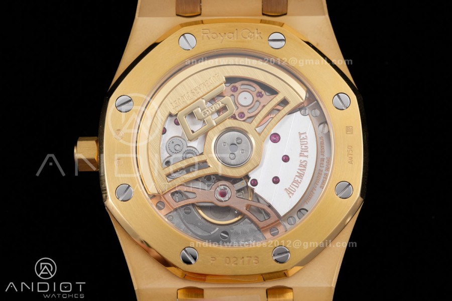 Royal Oak 39mm 16202 50th YG ZF 1:1 Best Edition YG Smoked Dial On YG Bracelet A7121