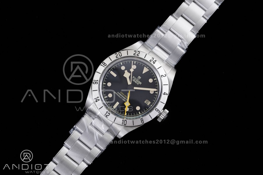 Black Bay M79470 GMT SS ZF 1:1 Best Edition Black Dial On SS Bracelet Super Clone 3186