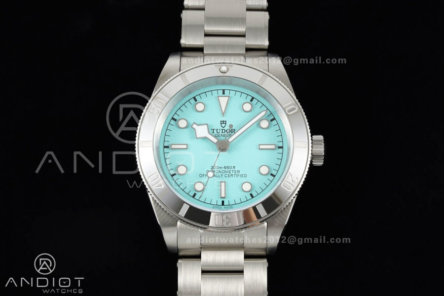 Black bay 41 BLF 1:1 Best Edition Polishing Bezel Tiffany Blue Dial on Rivet Strap A2824