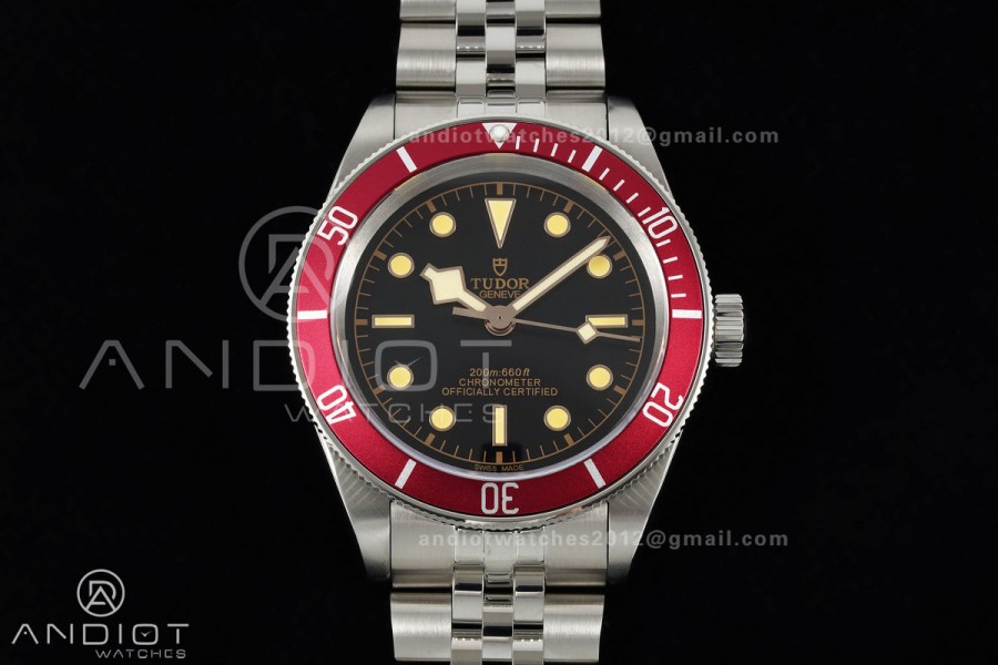 Black bay 41 BLF 1:1 Best Edition Red Bezel Black Dial on Jubilee Strap A2824
