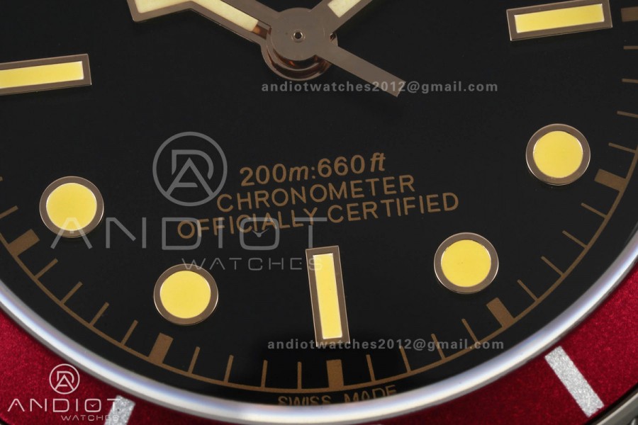 Black bay 41 BLF 1:1 Best Edition Red Bezel Black Dial on Jubilee Strap A2824