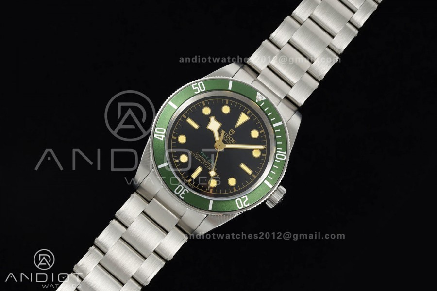 Black bay 41 BLF 1:1 Best Edition Green Bezel Black Dial on Rivet Strap A2824