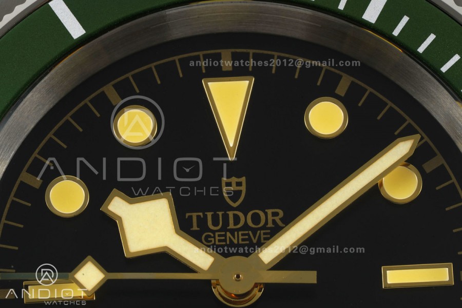 Black bay 41 BLF 1:1 Best Edition Green Bezel Black Dial on Rivet Strap A2824