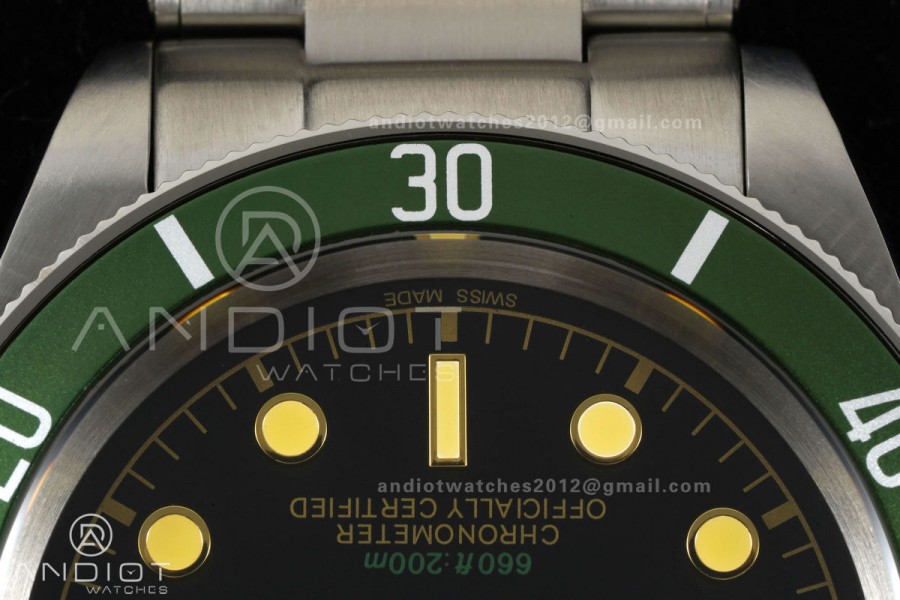 Black bay 41 BLF 1:1 Best Edition Green Bezel Black Dial on Rivet Strap A2824