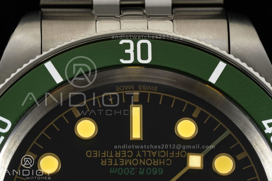 Black bay 41 BLF 1:1 Best Edition Green Bezel Black Dial on Jubilee Strap A2824