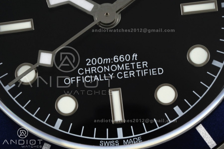 Black bay 41 BLF 1:1 Best Edition Blue Bezel Black Dial on Rivet Strap A2824