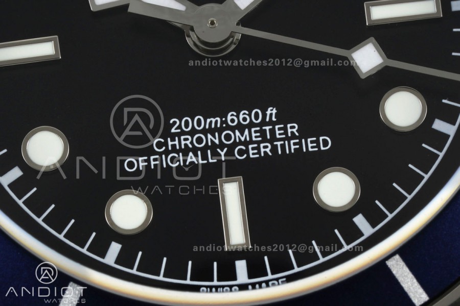 Black bay 41 BLF 1:1 Best Edition Blue Bezel Black Dial on Rivet Strap A2824