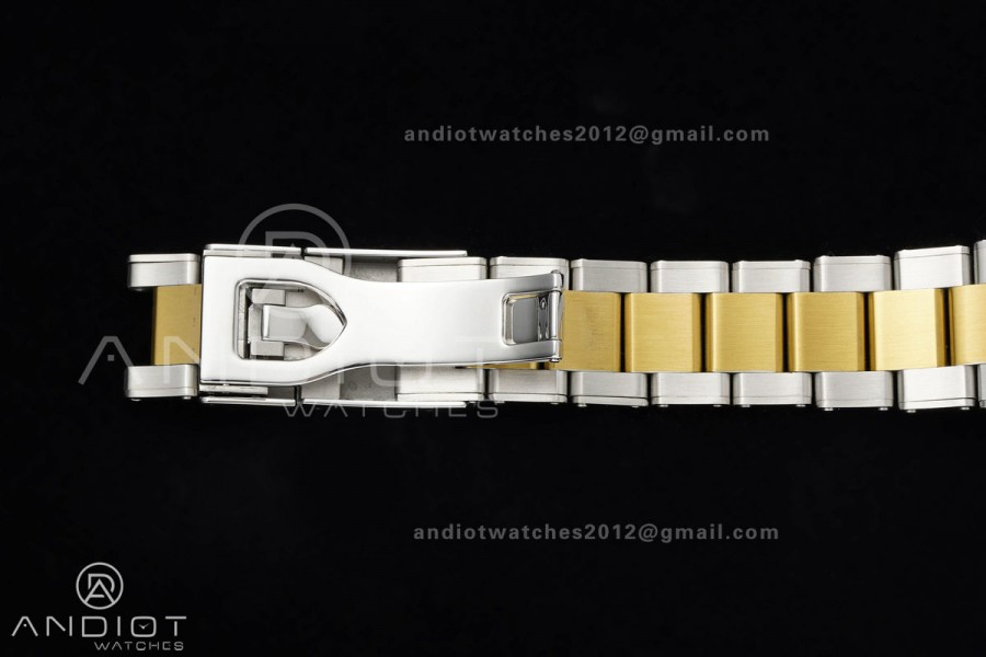 Black bay 41 SS/YG BLF 1:1 Best Edition Black Bezel Green Dial on Rivet Strap A2824