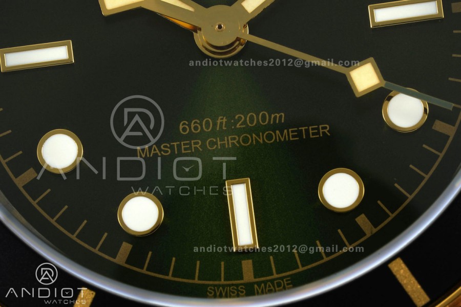 Black bay 41 SS/YG BLF 1:1 Best Edition Black Bezel Green Dial on Rivet Strap A2824