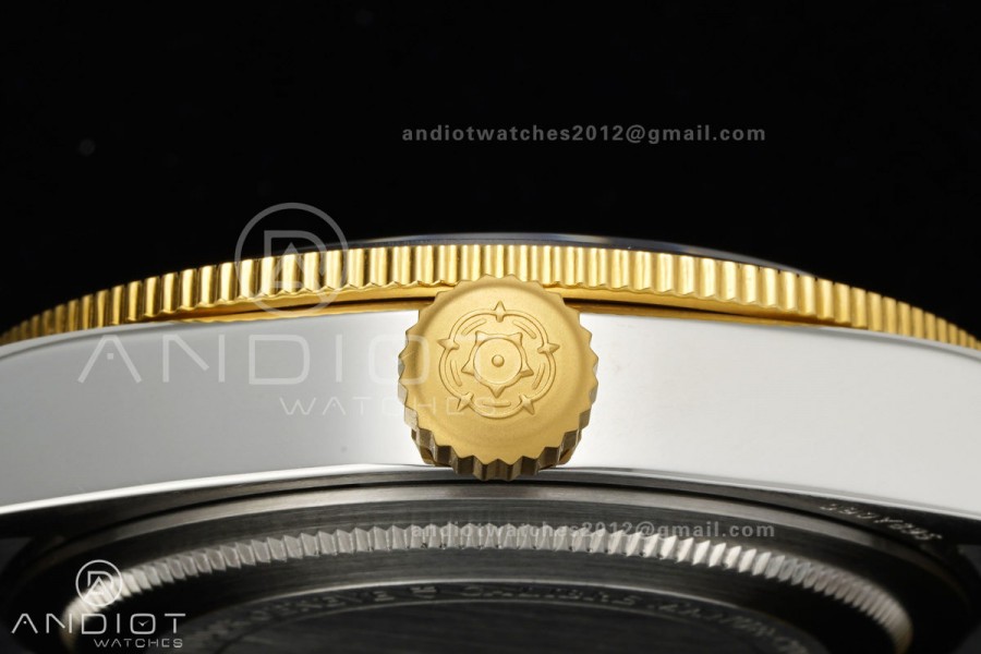 Black bay 41 SS/YG BLF 1:1 Best Edition Black Bezel Green Dial on Rivet Strap A2824