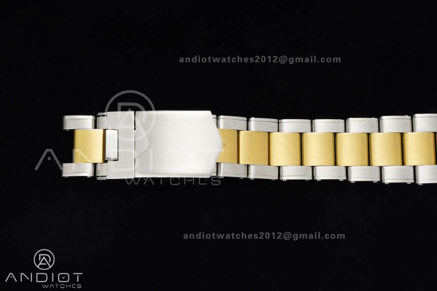 Black bay 41 SS/YG BLF 1:1 Best Edition Black Bezel Black Dial on Rivet Strap A2824