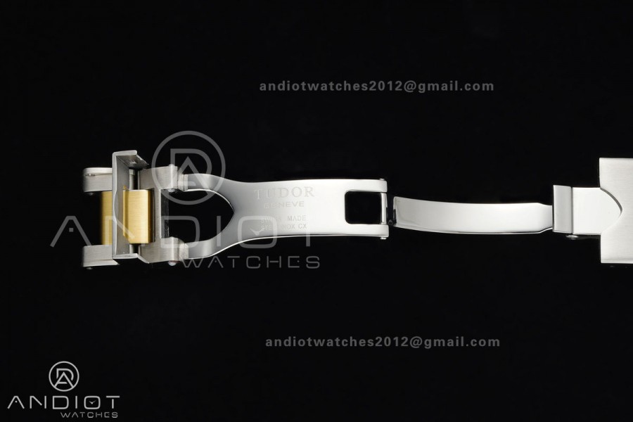 Black bay 41 SS/YG BLF 1:1 Best Edition Black Bezel Black Dial on Rivet Strap A2824