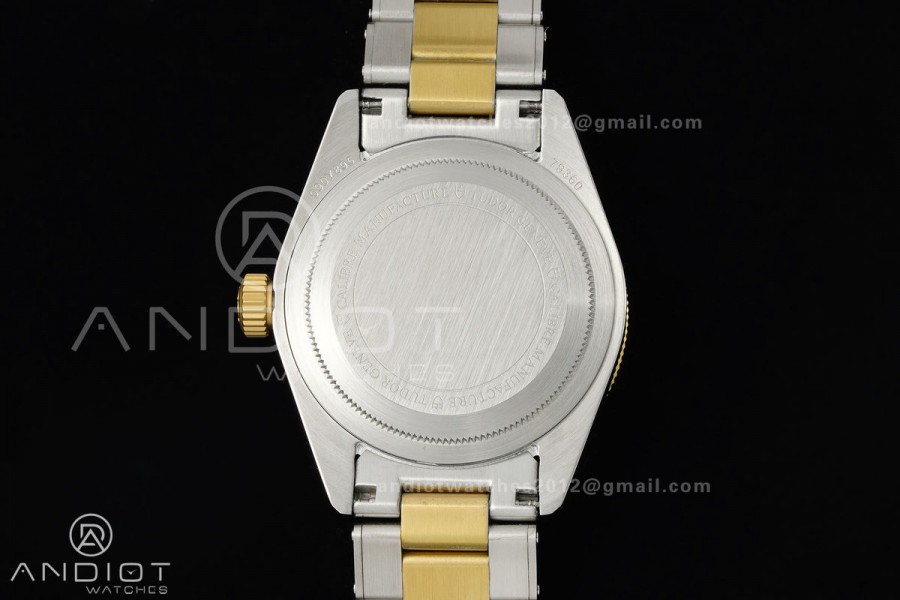 Black bay 41 SS/YG BLF 1:1 Best Edition Black Bezel Black Dial on Rivet Strap A2824