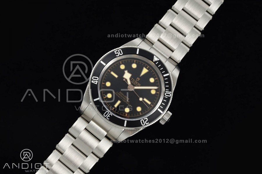 Black bay 41 BLF 1:1 Best Edition Black Bezel Black RG Dial on Rivet Strap A2824