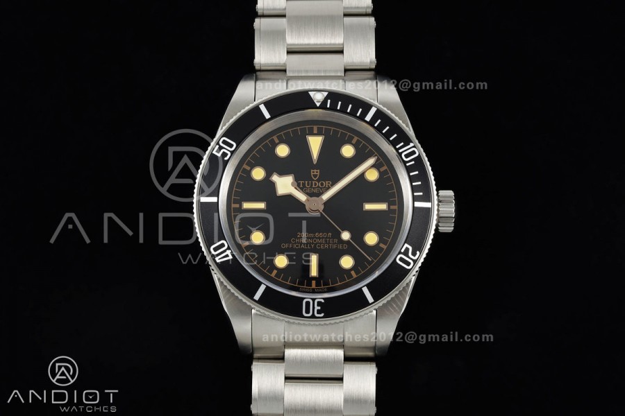 Black bay 41 BLF 1:1 Best Edition Black Bezel Black RG Dial on Rivet Strap A2824