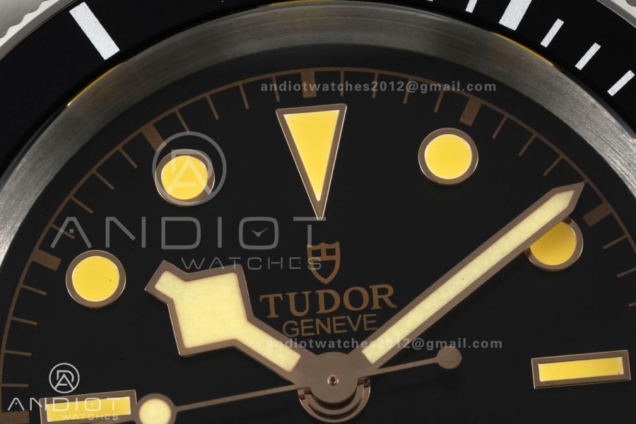 Black bay 41 BLF 1:1 Best Edition Black Bezel Black RG Dial on Jubilee Strap A2824