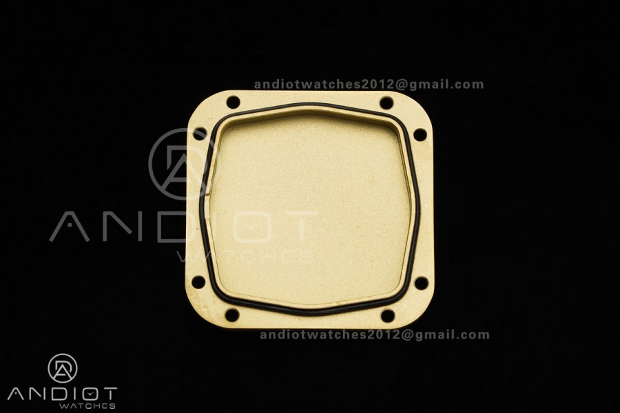 Santos WGSA0107 27x34.5mm YG BLF 1:1 Best Edition Silver Dial On SS SmartLinks Bracelet Ronda Quartz