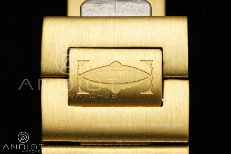 Santos WGSA0107 27x34.5mm YG BLF 1:1 Best Edition Silver Dial On SS SmartLinks Bracelet Ronda Quartz