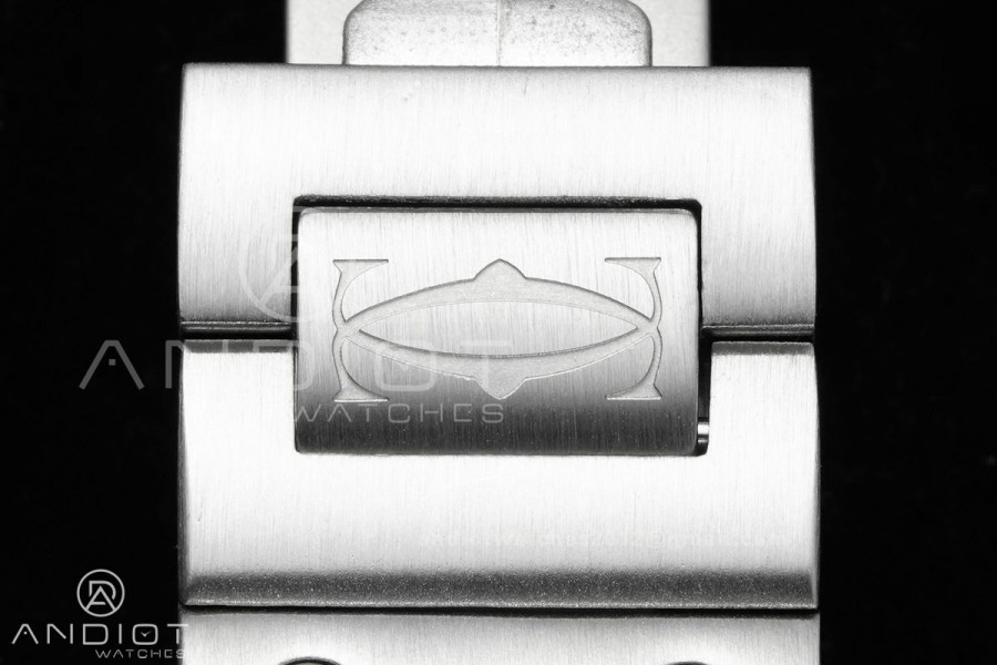 Santos WSSA0082 27x34.5mm BLF 1:1 Best Edition Silver Dial On SS SmartLinks Bracelet Ronda Quartz