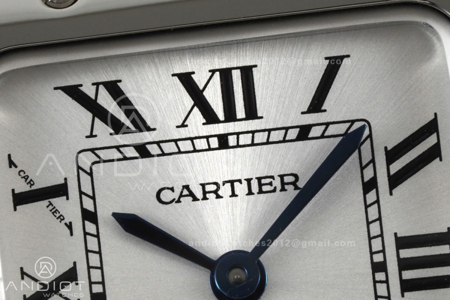 Santos WSSA0082 27x34.5mm BLF 1:1 Best Edition Silver Dial On SS SmartLinks Bracelet Ronda Quartz