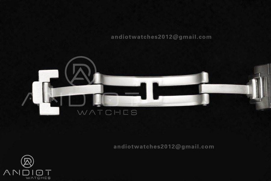 Santos 27x34.5mm SS/RG BLF 1:1 Best Edition Silver Dial On SS SmartLinks Bracelet Ronda Quartz