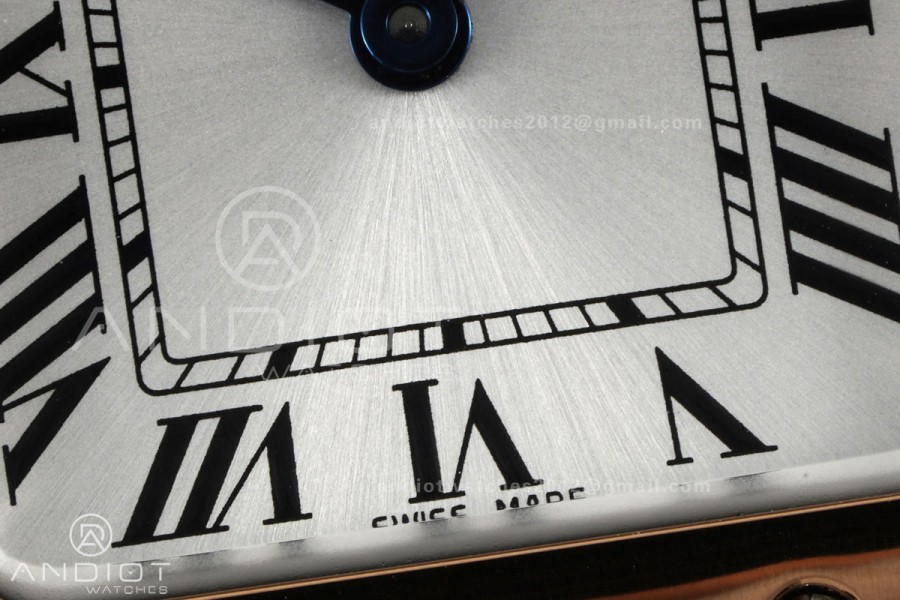 Santos 27x34.5mm SS/RG BLF 1:1 Best Edition Silver Dial On SS SmartLinks Bracelet Ronda Quartz