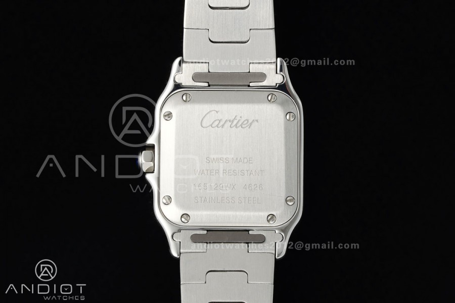 Santos 27x34.5mm SS/RG BLF 1:1 Best Edition Silver Dial On SS SmartLinks Bracelet Ronda Quartz