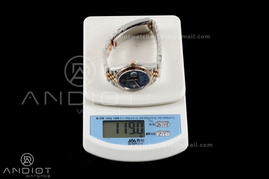 DateJust 36 126231 SS/RG VF 1:1 Best Edition Gray Dial Green Roman on Jubilee Bracelet DD3235