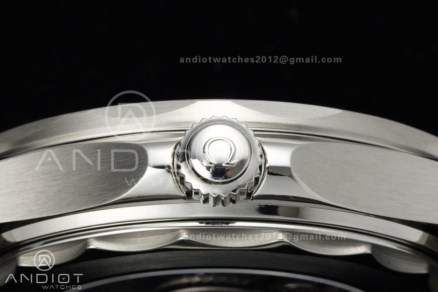 Seamaster Diver 300M SS ORF 1:1 Best Edition Black Ceramic White Dial on SS Bracelet OR8800 Super Clone