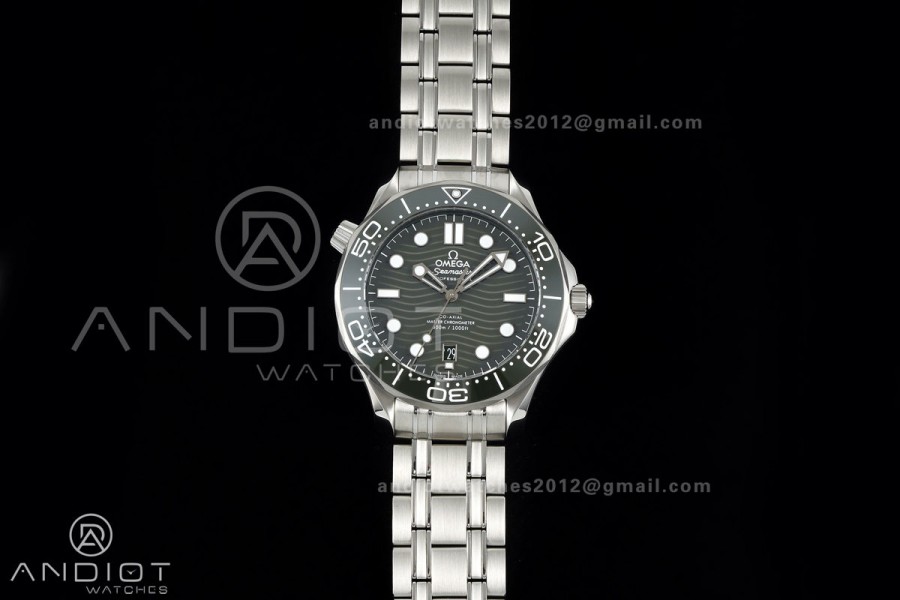 Seamaster Diver 300M SS ORF 1:1 Best Edition Green Ceramic Green Dial on SS Bracelet OR8800 Super Clone