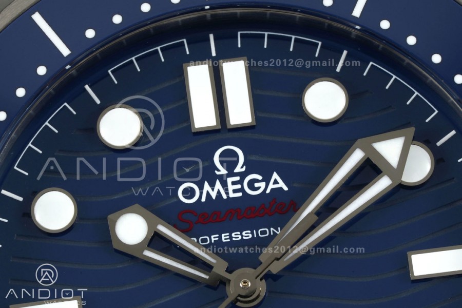 Seamaster Diver 300M SS ORF 1:1 Best Edition Blue Ceramic Blue Dial on SS Bracelet OR8800 Super Clone