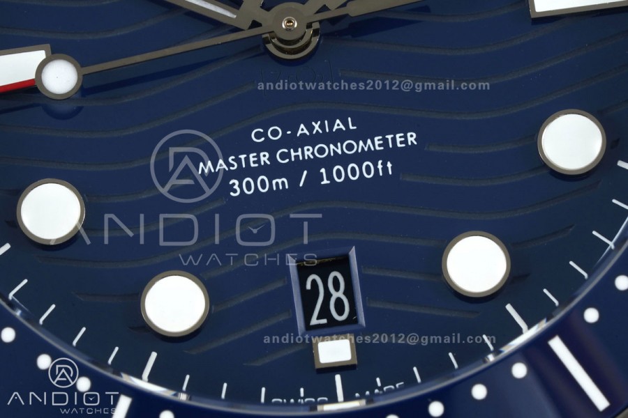 Seamaster Diver 300M SS ORF 1:1 Best Edition Blue Ceramic Blue Dial on SS Bracelet OR8800 Super Clone