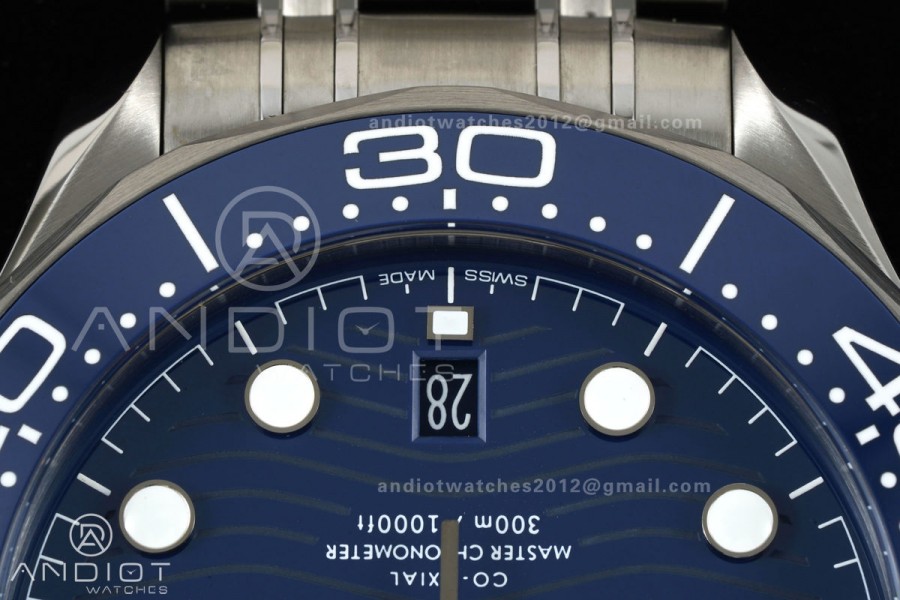 Seamaster Diver 300M SS ORF 1:1 Best Edition Blue Ceramic Blue Dial on SS Bracelet OR8800 Super Clone
