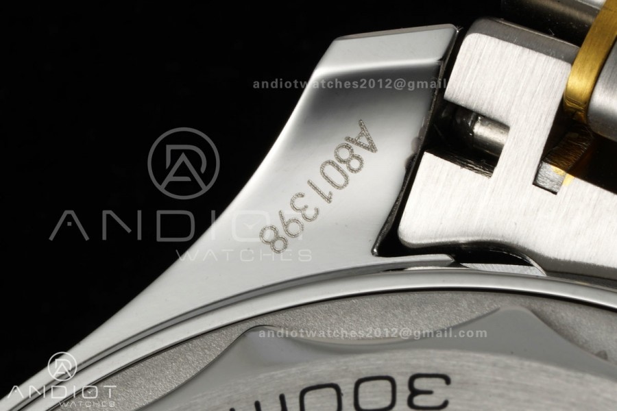 Seamaster Diver 300M SS/YG ORF 1:1 Best Edition Black Ceramic Black Dial on SS/YG Bracelet OR8800 Super Clone