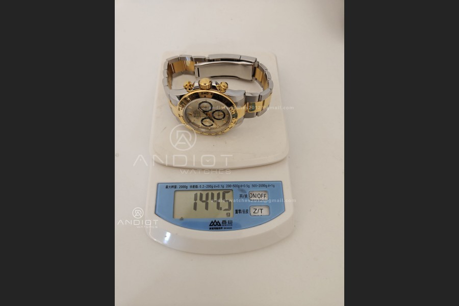 Daytona 126505 RG UFO 1:1 Best Edition Black/RG Dial on RG Bracelet UF4131 (Free Sprung)