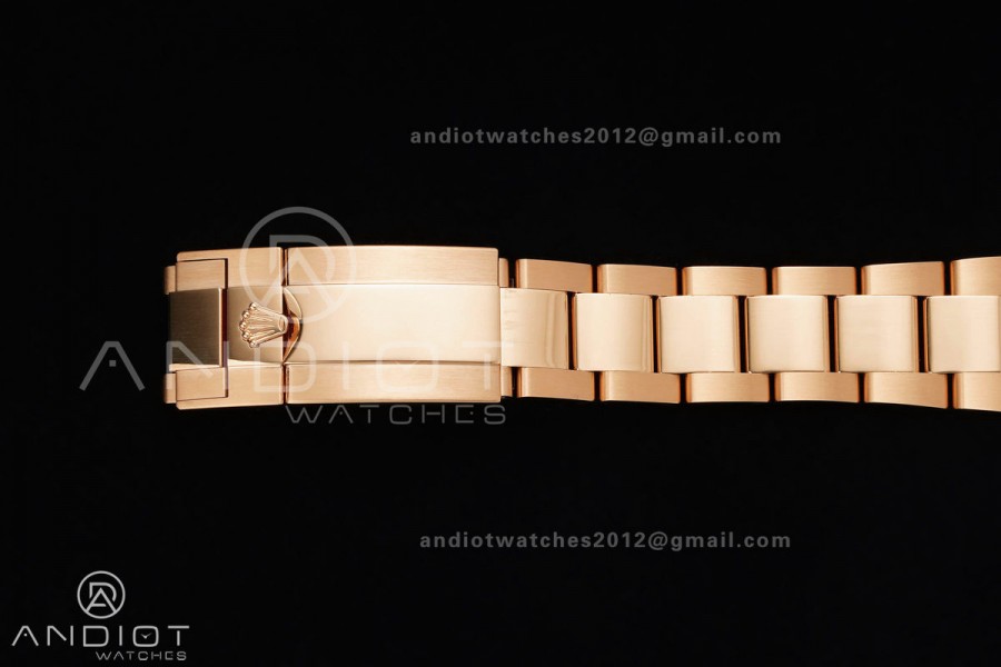 Daytona 126505 RG UFO 1:1 Best Edition Black/RG Diamonds Dial on RG Bracelet UF4131 (Free Sprung)