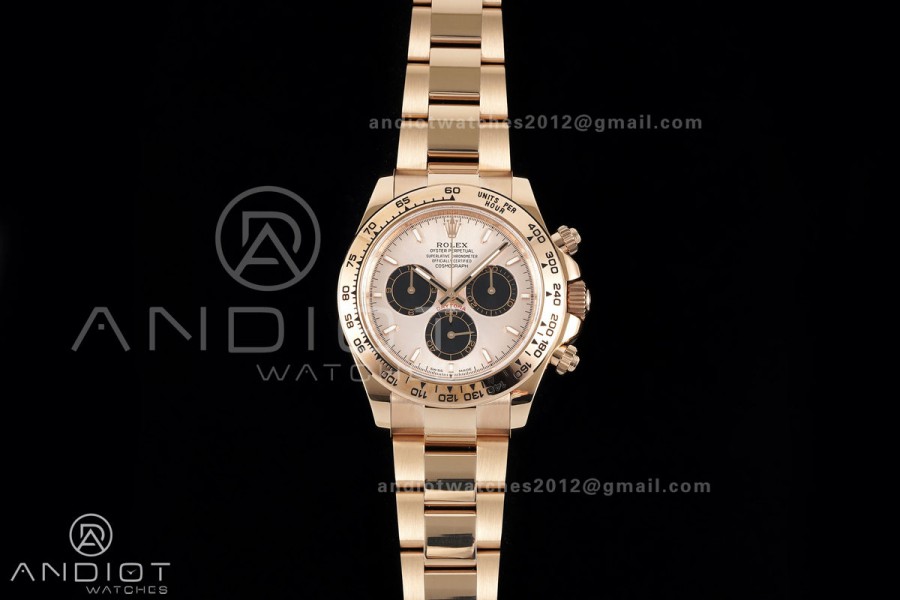 Daytona 126505 RG UFO 1:1 Best Edition RG/Black Dial on RG Bracelet UF4131 (Free Sprung)