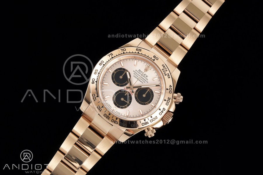 Daytona 126505 RG UFO 1:1 Best Edition RG/Black Dial on RG Bracelet UF4131 (Free Sprung)