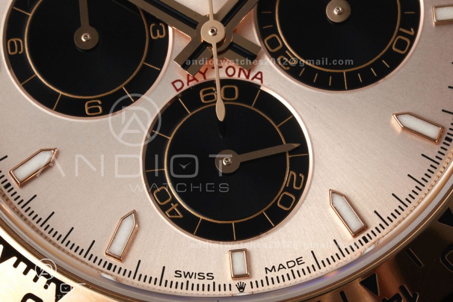 Daytona 126505 RG UFO 1:1 Best Edition RG/Black Dial on RG Bracelet UF4131 (Free Sprung)
