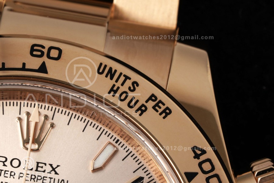 Daytona 126505 RG UFO 1:1 Best Edition RG/Black Dial on RG Bracelet UF4131 (Free Sprung)