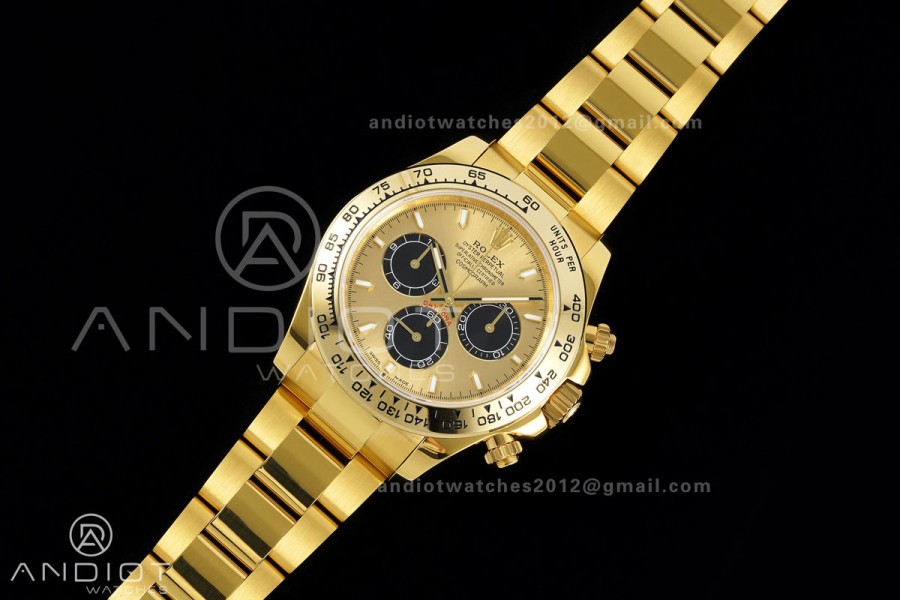 Daytona 126508 YG UFO 1:1 Best Edition YG/Black Dial on YG Bracelet UF4131 (Free Sprung)